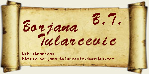 Borjana Tularčević vizit kartica
